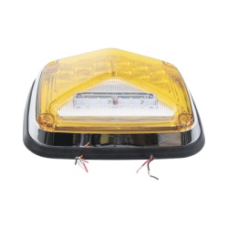 EPCOM INDUSTRIAL SIGNALING XLTE1755A Luz de Advertencia de 8 X 6" Color Ambar Con Luz de Trabajo clara Ideal para Ambulancias