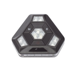 EPCOM INDUSTRIAL SIGNALING XLTE1985RB Luz Auxiliar Rojo/Azul Ultra Brillante Para Automoviles Motocicletas y Bicicletas Con Montaje Magnetico