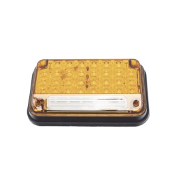 EPCOM INDUSTRIAL SIGNALING XLTE2335A Luz de Advertencia de 7X4" Color Ambar Con Luz de Trabajo Ideal para Ambulancias