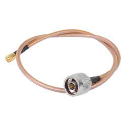 EPCOM INDUSTRIAL SN-142-SMAI-60 Cable de 60 cm tipo RG-142/U con conectores N Macho y SMA Macho Inverso (Hasta 8 GHz).