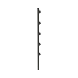 EPCOM INDUSTRIAL SYS-POST-3B Poste con 5 Aisladores de PASO para Cerca Electrificada. Tubo Galvanizado de 1.2m cal. 18 de 1" Diam. + Pintura Negra Aplicacion en Polvo.