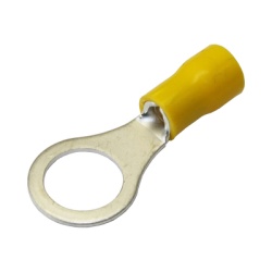 EPCOM POWERLINE AE34854 Terminal tipo ojo / 3 / 16" / 10 - 10 AWG / Amarillo / Paquete de 25 piezas.
