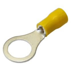 EPCOM POWERLINE AE34854 Terminal Tipo Ojo / 3/16" / Calibre 12-10 AWG / Amarillo / Paquete 25 Piezas