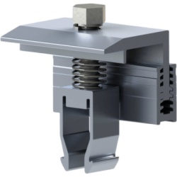 EPCOM POWERLINE EPLEC5NTAL50 Sujetador final para paneles solares / Aluminio anodizado / Ajuste 25-40 mm / Riel 21 / 0.98-1.57 pulgadas