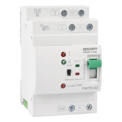 EPCOM POWERLINE EPTRANSFER110 Interruptor de Transferencia Automática / 110 VCA / 63 A / Conmutación 20 ms / Doble Entrada / Protección Industrial