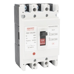 EPCOM POWERLINE FEM11253P50A Protector Térmico Trifásico / 50 A / 690 V CA / Capacidad de Ruptura 125 A / Conductores 50 mm / -5°C a +40°C