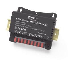EPCOM POWERLINE NV-815-DC Fuente de Poder / 8 Canales / Salida Ajustable 12/13.5/15 Vcc / 4 A por Canal / 48 W / Montaje en Pared