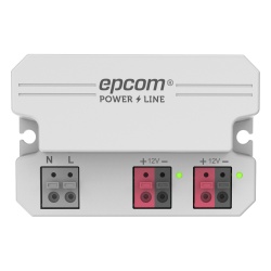 EPCOM POWERLINE PL0012 Fuente de Alimentación / 12 Vcc / 2 A / Entrada Universal 110-240 Vca / Doble Salida con Terminales de 2 Pines / Operación -20°C a 45°C