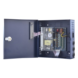 EPCOM POWERLINE PLK-12-DC-8A Fuente de alimentación profesional de 12-15 Vcc @ 8 Amper ; para 8 cámaras, voltaje de entrada : 96-264 Vca