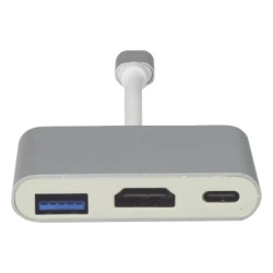 EPCOM POWERLINE TT-USB-CAV Adaptador Multipuerto USB-C / HDMI 4K / USB 3.0 5 Gbps / Carga PD 65W / 3-en-1 / Plug and Play - Img 2