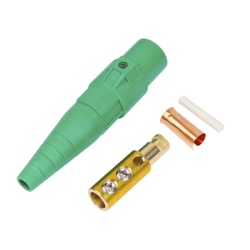 EPCOM PROAUDIO EP-CAMLOCK-400A-M-GREEN Conector Camlock Macho / 400 Amperes / AC 600V / Seccion Cable 50-95 mmÂ² / Abrazadera Compresion / Plastico Ingenieria / Varios Colores