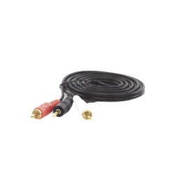 EPCOM PROAUDIO EP-RCA35 Convertidor 3.5mm Estereo a 2 RCA Macho 1.83m | para Aplicaciones de Audio | Compatible con Amplificadores VSSL y Epcom ProAudio