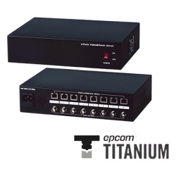 EPCOM TITANIUM TT-108-PVR (ANALOGICO)Video + poder: 300 m receptor de video pasivo + alimentacion de 8 canales