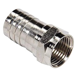 EPCOM TITANIUM TT-CON-534 Conector F Macho Plegable de Doble Blindaje para cable RG-6 Cuerpo de Bronce Niquelado.