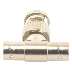 EPCOM TITANIUM TT-RG-12 Adaptador en T para 75 Ohm de Conector BNC Macho a Doble BNC Hembra Niquel/ Oro/ Teflon.
