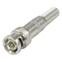 EPCOM TITANIUM TT-RG-96 Conector BNC macho de 75 Ohm con base de resorte para montar a presion cable coaxial RG-59/ Niquel/ Oro/ Teflon.