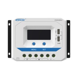 EPEVER VS-4548-AU Controlador Solar de Carga PWM 12/24/36/48 V 45 A Salida USB con Display