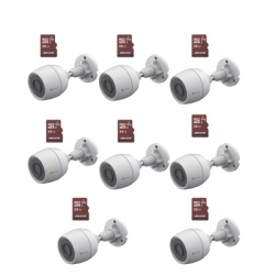 EZVIZ CS-H3C/KM8 Kit de Camaras WiFi Incluye 8 Piezas CS-H3C y 8 Piezas HS-TF-E1/32G / Deteccion de Movimiento