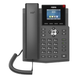 FANVIL X3SPPRO Telefono IP empresarial para 4 lineas SIP con pantalla LCD de 2.4 pulgadas a color Opus y conferencia de 6 participantes PoE.