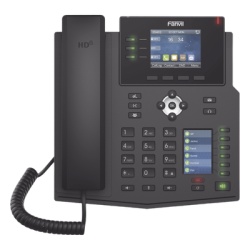 FANVIL X4U Telefono IP Empresarial con Estandares Europeos 12 lineas SIP con pantalla a color 30 teclas DSS/BLF puertos Gigabit IPv6 Opus PoE/DC