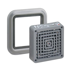 FEDERAL SIGNAL INDUSTRIAL 350TR-024 Bocina VibratoneÂ® con placa de ajuste de hasta 110 dB Listado por UL y cUL 24 VCA Color Gris
