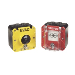 FEDERAL SIGNAL INDUSTRIAL CPPBM-Y-1-FNN-001 Puntos de llamada antideflagrantes y de alerta para ubicaciones peligrosas y rompen vidrios y botones