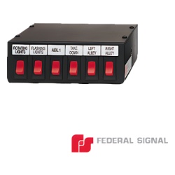 FEDERAL SIGNAL SW-300 Conjunto de 6 Interruptores para Barra de Luces.