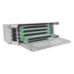 FIBERHOME ODU19T-A48-A Distribuidor de Fibra Optica para 48 Empalmes con 48 Acopladores SC/APC y 48 Pigtails 19 3 UR