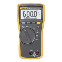 FLUKE FLUKE-114 Multimetro Digital Basico para Electricista Uso con Voltaje Maximo de 600 V y Pantalla LED Retroiluminada