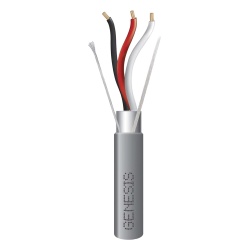 GENESIS 2229-1009/1000 Carrete de 305 Metros (1000 Pies) de Cable / 3 x 16 AWG / Riser / Blindado / Tipo CMR-CL3R-FPLR-FT4 / Color Gris / Aplicaciones de Alarmas de Intrusion/Control de Acceso/ Automa