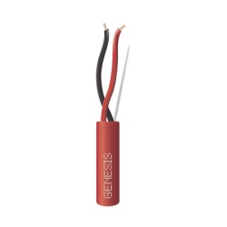 GENESIS 4511-1104/1000 Bobina de 305 Metros (1000 Pies) / Alambre de Cobre / 2 x 16 AWG / Plenum / Tipo FPLP CL3P FT6 Plenum / Color Rojo / Para Aplicaciones en Sistemas de Deteccion de Incendio y Sis