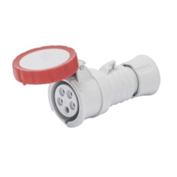 GEWISS GW62031H BASE MOVIL RECTA HP - IP66/IP67/IP68/IP69 - 3P+N+T 16A 380-415V 50/60HZ - ROJO - 6H - CONEXIONADO DE TORNILLO