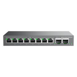GRANDSTREAM GWN7721 Switch L2 Lite Administrable de 10 Puertos / 8 Puertos Ethernet 2.5 Gigabits / 2 Puertos SFP+ 10 Gigabits / VLAN / QoS / Montaje en Escritorio o Pared / Compatible con GDMS