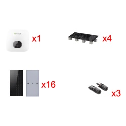 GROWATT MIN10000KIT1 Kit Solar Interconexion / 10kW 220Vca / Inversor GROWATT / Montaje Incluido