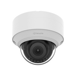 HANWHA VISION QNV-C8023R Camara IP Tipo domo Antivandalica 5 Megapixel / Lente fijo 4mm / IR 30M / WDR 120db / IP66 / H.265 & WiseStream / Inteligencia Artificial Deteccion de Personas y vehiculos