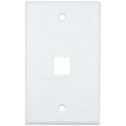 HIKVISION DS-1FPA1-A Placa de Pared (Face Plate) / 1 Puerto / Color Blanco / Caja con 20 Piezas / ABS