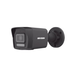 HIKVISION DS-2CD1043G2-LIUF/BLACK [Dual Light] Bala IP 4 Megapixel / Color Negro / Lente 2.8 mm / 30 mts IR + 30 mts Luz Blanca / Microfono Integrado / ACUSENSE Lite / Exterior IP67 / H.265 / PoE / Mi