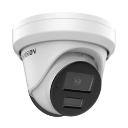 HIKVISION DS-2CD3346G2-ISU(H) Turret IP 4 Megapixel / Lente 2.8 mm / 40 mts IR / Exterior IP67 / DARKFIGHTER / Audio y Alarma I/O / PoE / ONVIF / Micro SD / 4 Analiticos: AcuSense Deteccion Facial Con