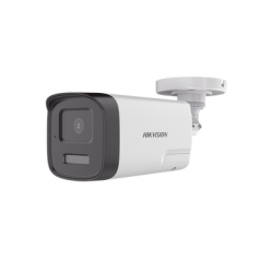 HIKVISION DS-2CE17U0-TLTS Cámara Bala TURBOHD / 4K UHD 8 Megapixel / Lente 2.8 mm / 113° HFOV / Dual Light 40 m (131.2 ft) / Audio Bidireccional 5-8 m / IP67 / Metal