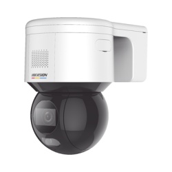 HIKVISION DS-2DE3A400BW-DE(F1)(T5) Cámara Domo PT IP / 4 Megapixel / Imagen Color 24/7 / Luz Blanca 30 m (98.4 ft) / Lente 4 mm / Audio Bidireccional / IP66 / PoE+