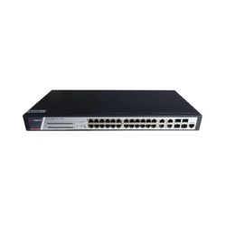 HIKVISION DS-3E2528P(B) Switch Gigabit PoE+ / Administrable / 24 Puertos 1000 Mbps PoE+ / 4 Puertos 1000 Mbps + 4 Puertos SFP de Uplink / 370 Watts / Soporta IGMP