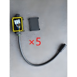 HIKVISION DS-D42-PC/5P Cable de Alimentación / 10 m (32.8 ft) / Goma con Enchufe Cabeza de Aviación / Paquete 5 Unidades / -40°C a 105°C