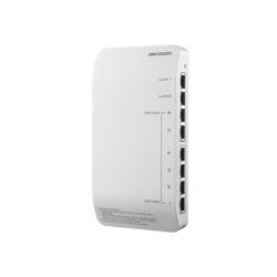 HIKVISION DS-KAD606-N Distribuidor PoE (propietario) de Audio y Vídeo / Soporta Hasta 6 dispositivos / Compatible con Frente de Calle y Monitor IP HIKVISION