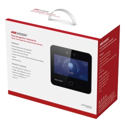 HIKVISION DS-KAS343 Terminal de Control de Acceso / Reconocimiento Facial 1,500 Rostros / Lector QR y MIFARE / Pantalla Táctil 4.3 Pulgadas / Videoportero 2 MP / Electroimán 600 lbs