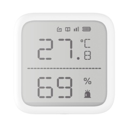 HIKVISION DS-PDTPH-E-WB Detector de Temperatura y Humedad Inalámbrico / Rango -35°C a 99°C / Alcance 800 m (2624.7 ft) / Cifrado AES-128 / 2.7"