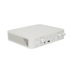 HIKVISION DS-QAE0A60G1-VB Amplificador | Bluetooth | 2 Canales con Control de volumen Independiente | 30 W por Canal | Salida 4-8 ? x 2 | 100V COM x 2 | Una Zona | Musica Ambiental