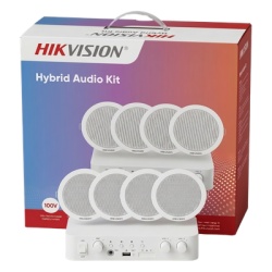 HIKVISION DS-QAE0KA60206-4 Kit de Amplificador Bluetooth / 4 Altavoces para Plafón / 2 Canales 30W / Control de Volumen Independiente / 100V/70V