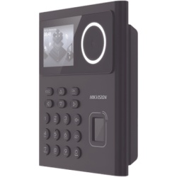 HIKVISION DSK1T320MFWXB/S/DEMO Terminal de Control de Acceso Biométrico / Reconocimiento Facial Deep Learning / 500 Rostros / 1,000 Huellas y Tarjetas / Wi-Fi / Batería de Respaldo 3 h / Cámara 2 MP