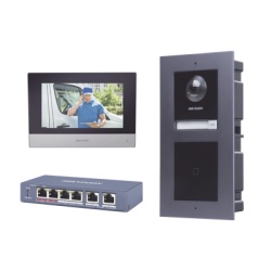 HIKVISION DSKIS601-V2 KIT de Videoportero IP con llamada a App de Smartphone y Lector de Tarjetas EM / 2da Generacion (Modular) / Montaje para EMPOTRAR incluido