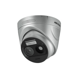 HIKVISION HF-VT343 (HikFire) Camara IP Turret de Deteccion Termica de Incendios / Deteccion de Llamas y Temperaturas Anormales / 4 Megapixel (Lente Optico) + 1 Megapixel (Lente Termico) / Compatible c